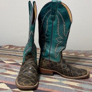 Macie Bean Teal and Brown Women's Boots